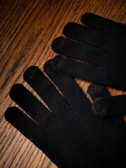 Black Halloween Skeleton Glow In The Dark Gloves - Image 4 of 4