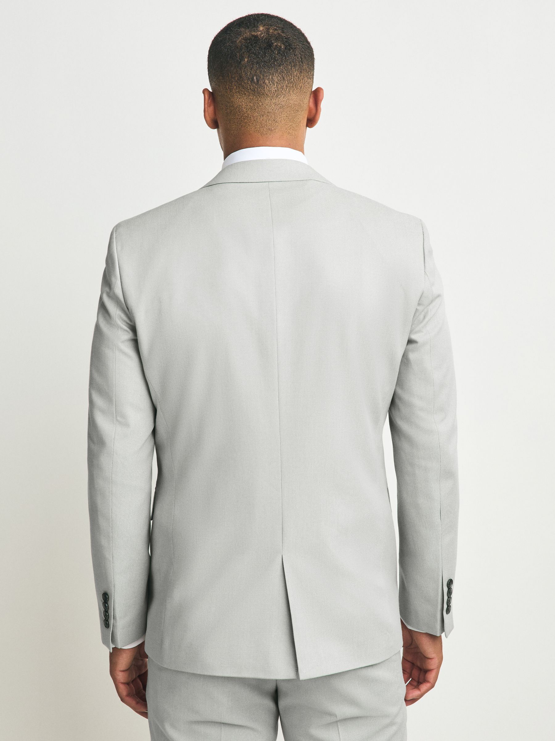 Buy Neutral Slim Fit Textured Suit Jacket from Next USA