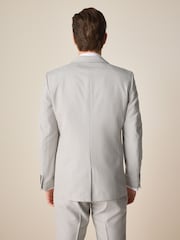 Neutral Slim Fit Textured Suit Jacket - Image 3 of 9