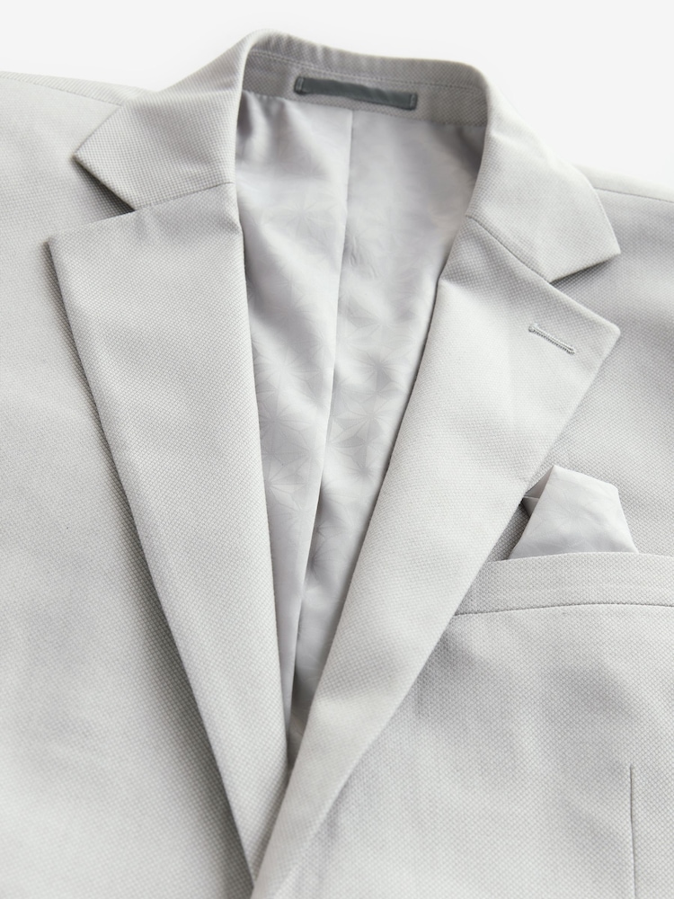 neutre - Slim Fit (Slim Fit) - Veste de costume texturée - Image 6 of 9