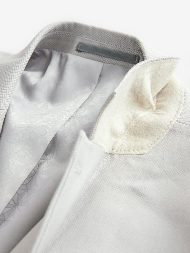 neutre - Slim Fit (Slim Fit) - Veste de costume texturée - Image 7 of 9