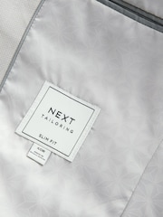 Neutral Slim Fit Textured Suit Jacket - Image 8 of 9