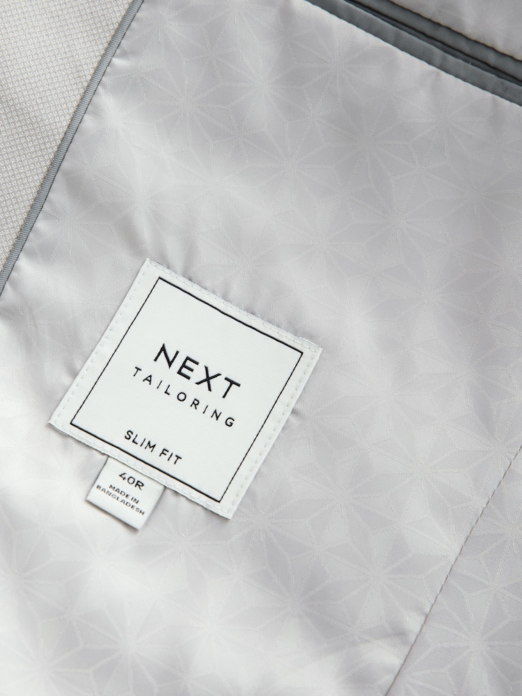 neutre - Slim Fit (Slim Fit) - Veste de costume texturée - Image 8 of 9