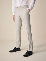 Neutral Slim Fit Textured Suit Trousers - Image 1 of 9
