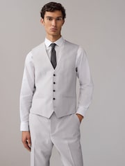 Neutral Textured Suit Waistcoat - Image 1 of 8