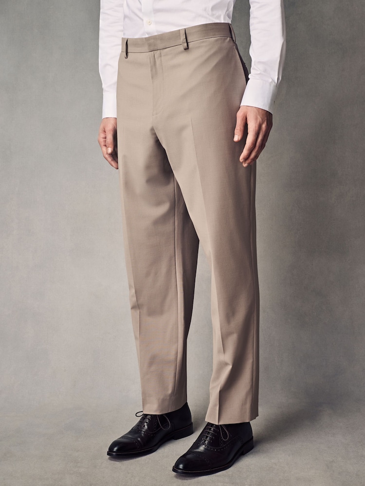 Pastelgeel - Slim Fit Wool Blend Motionflex Suit Trousers - Image 1 of 9