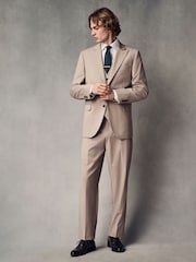 Pastelgeel - Slim Fit Wool Blend Motionflex Suit Trousers - Image 2 of 9