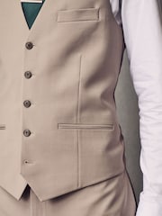 Stone Regular Fit Wool Blend Motionflex Waistcoat - Image 4 of 10