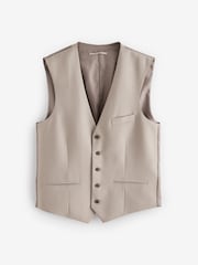 Stone Regular Fit Wool Blend Motionflex Waistcoat - Image 7 of 10