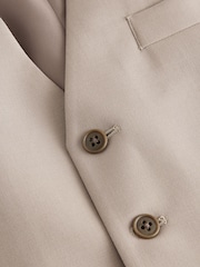 Stone Regular Fit Wool Blend Motionflex Waistcoat - Image 8 of 10