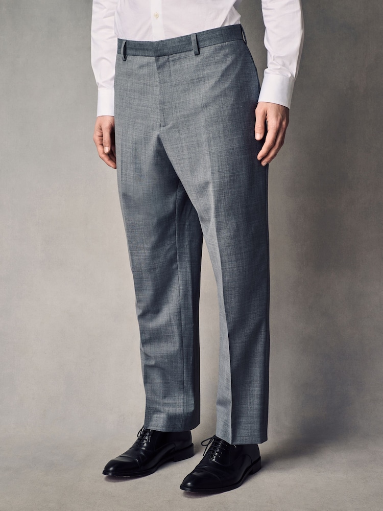 Grey Slim Fit Wool Blend Motionflex Suit Trousers - Image 1 of 9