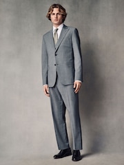Grey Slim Fit Wool Blend Motionflex Suit Trousers - Image 2 of 9