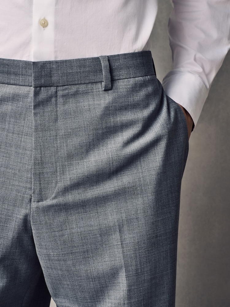 Grijs - Slim Fit Wool Blend Motionflex Suit Trousers - Image 4 of 9