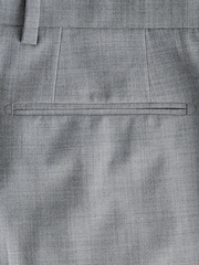 Grey Slim Fit Wool Blend Motionflex Suit Trousers - Image 7 of 9