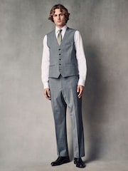 Grey Regular Fit Wool Blend Motionflex Waistcoat - Image 2 of 10