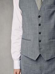 Grey Regular Fit Wool Blend Motionflex Waistcoat - Image 6 of 10