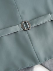 Grey Regular Fit Wool Blend Motionflex Waistcoat - Image 9 of 10