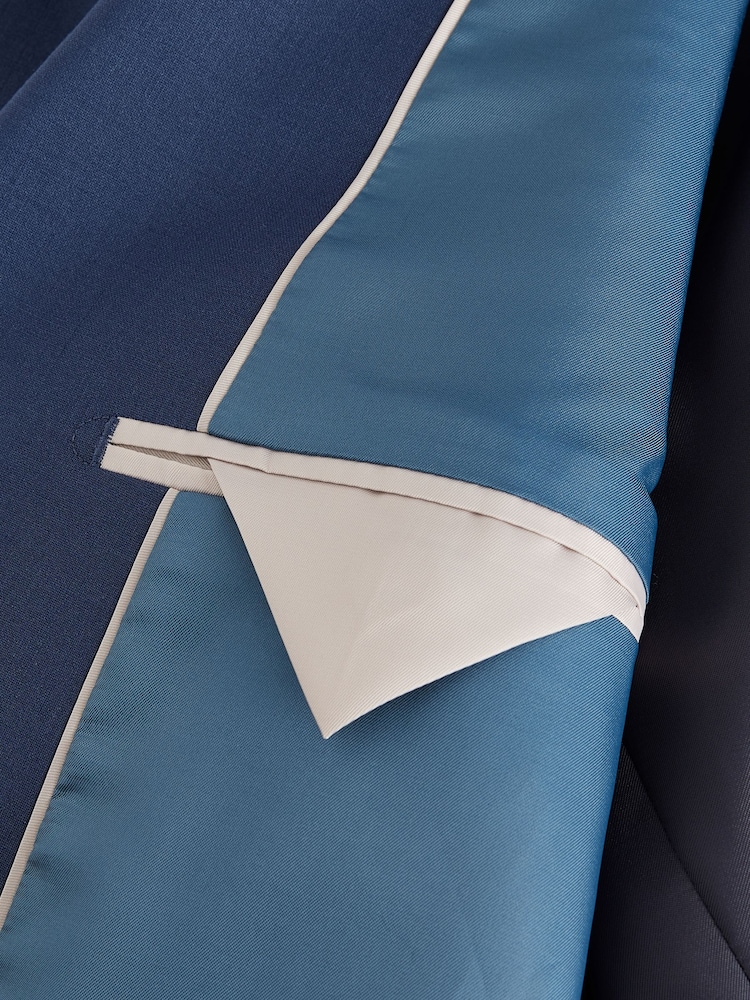 Blauw - Slim Fit Wool Blend Motionflex Suit Jacket - Image 11 of 12