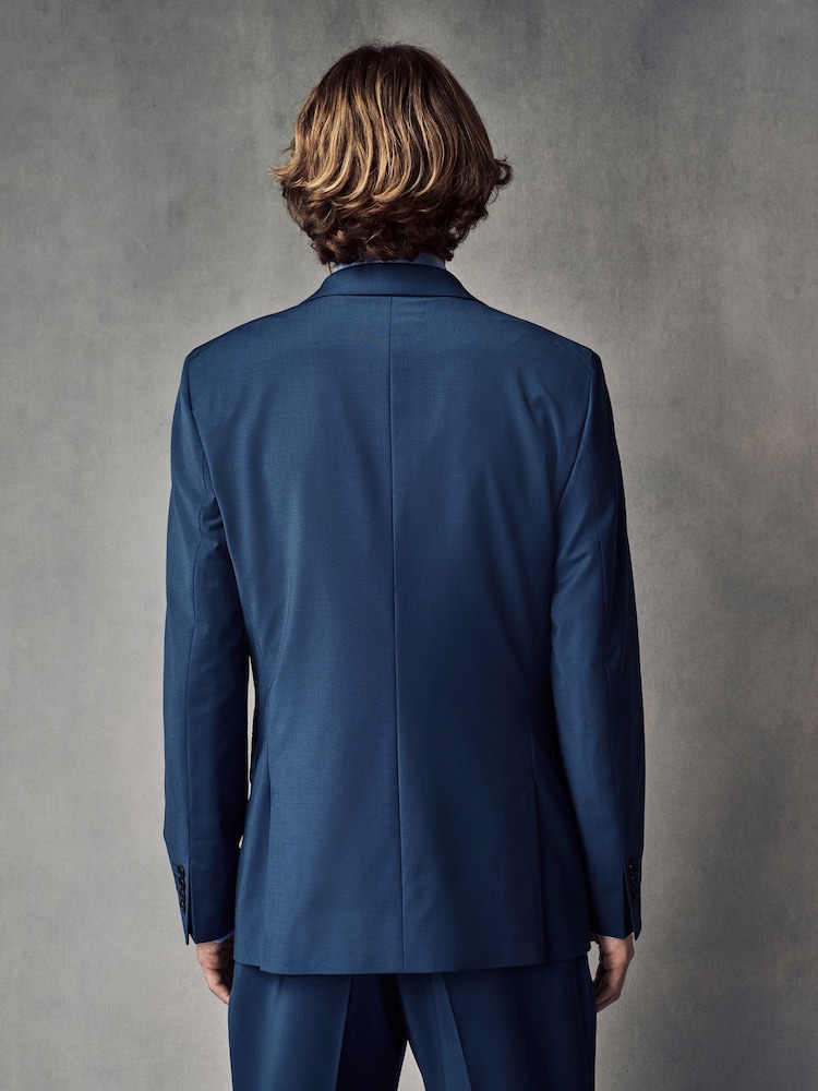 Blauw - Slim Fit Wool Blend Motionflex Suit Jacket - Image 3 of 12