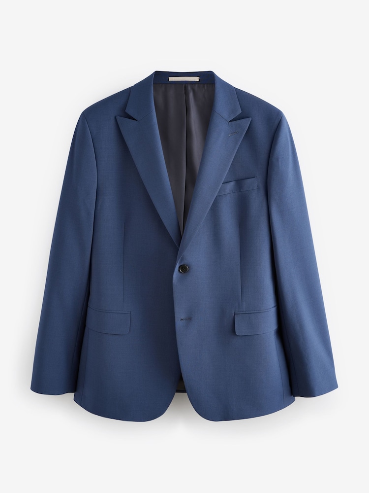 Blauw - Slim Fit Wool Blend Motionflex Suit Jacket - Image 8 of 12