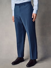 Blue Slim Fit Wool Blend Motionflex Suit Trousers - Image 1 of 9