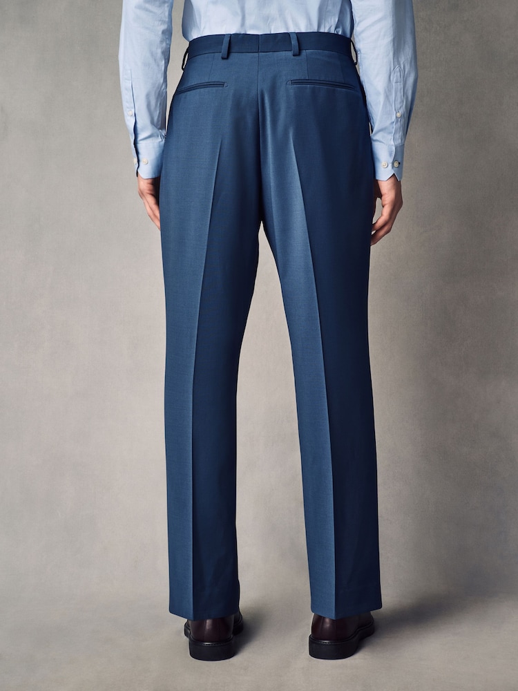 Blue Slim Fit Wool Blend Motionflex Suit Trousers - Image 2 of 9