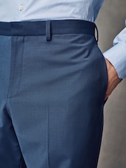 Blue Slim Fit Wool Blend Motionflex Suit Trousers - Image 4 of 9