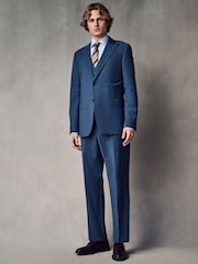 Blauw - Regular Fit Wool Blend Motionflex Waistcoat - Image 4 of 9
