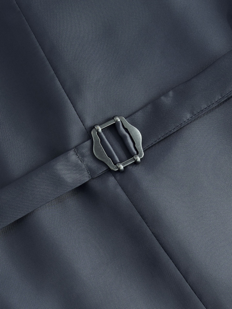 Blauw - Regular Fit Wool Blend Motionflex Waistcoat - Image 8 of 9