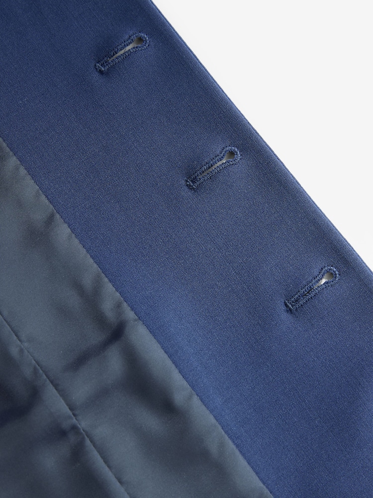 Blauw - Regular Fit Wool Blend Motionflex Waistcoat - Image 9 of 9