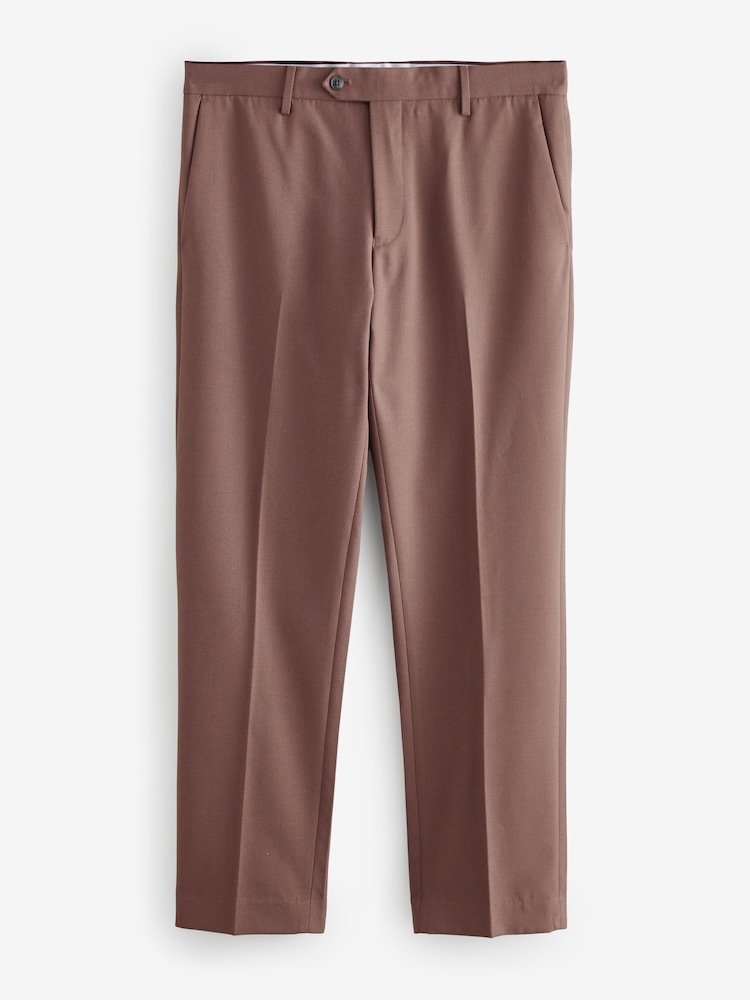 Rouge - Coupe sur mesure - Pantalon de costume texturé - Image 6 of 9