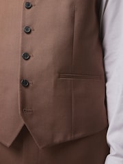 Red Textured Suit Waistcoat - Image 5 of 5