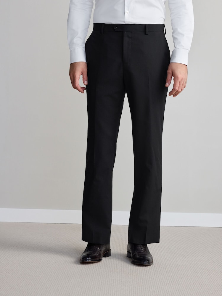 Black Regular Fit Signature Nova Fides Wool Trousers - Image 1 of 4
