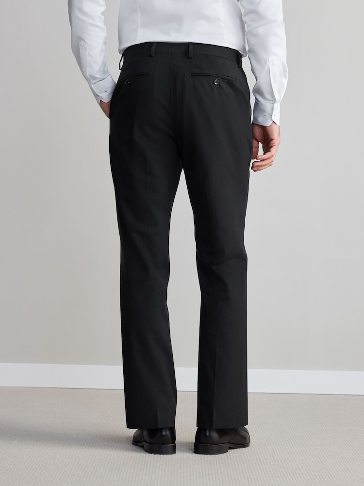 Black Regular Fit Signature Nova Fides Wool Trousers - Image 2 of 4