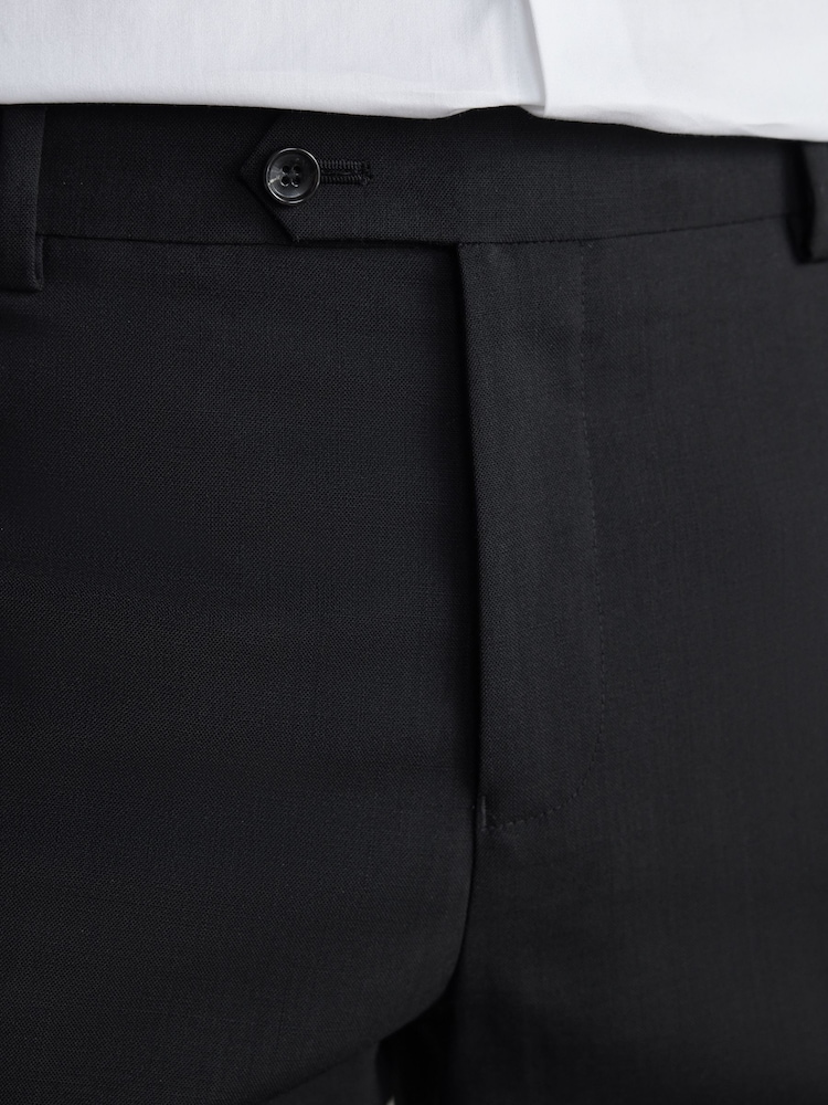 Black Regular Fit Signature Nova Fides Wool Trousers - Image 4 of 4