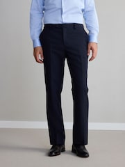marine - Pantalon coupe classique Signature Nova Fides en laine - Image 1 of 1