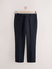 Navy Blue Regular Fit Signature Nova Fides Wool Trousers - Image 6 of 9
