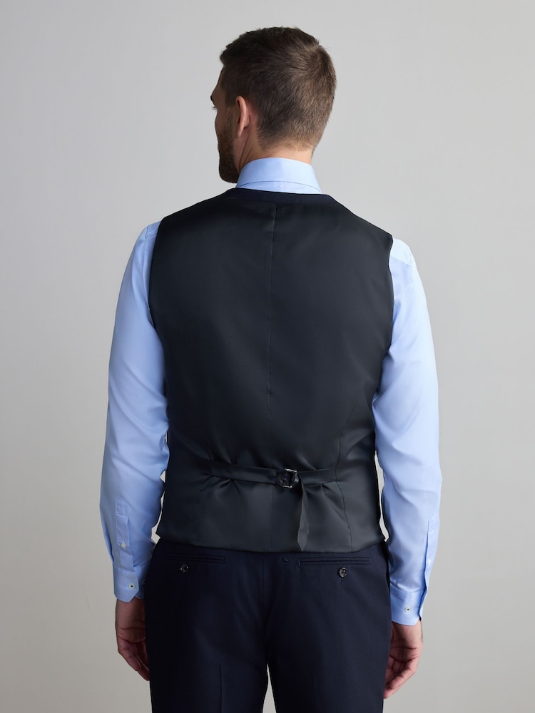 Bleu marine - Gilet de laine Signature Nova Fides - Image 3 of 4