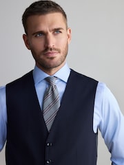 Темно-синий - Signature Nova Fides Wool Waistcoat - Image 4 of 4