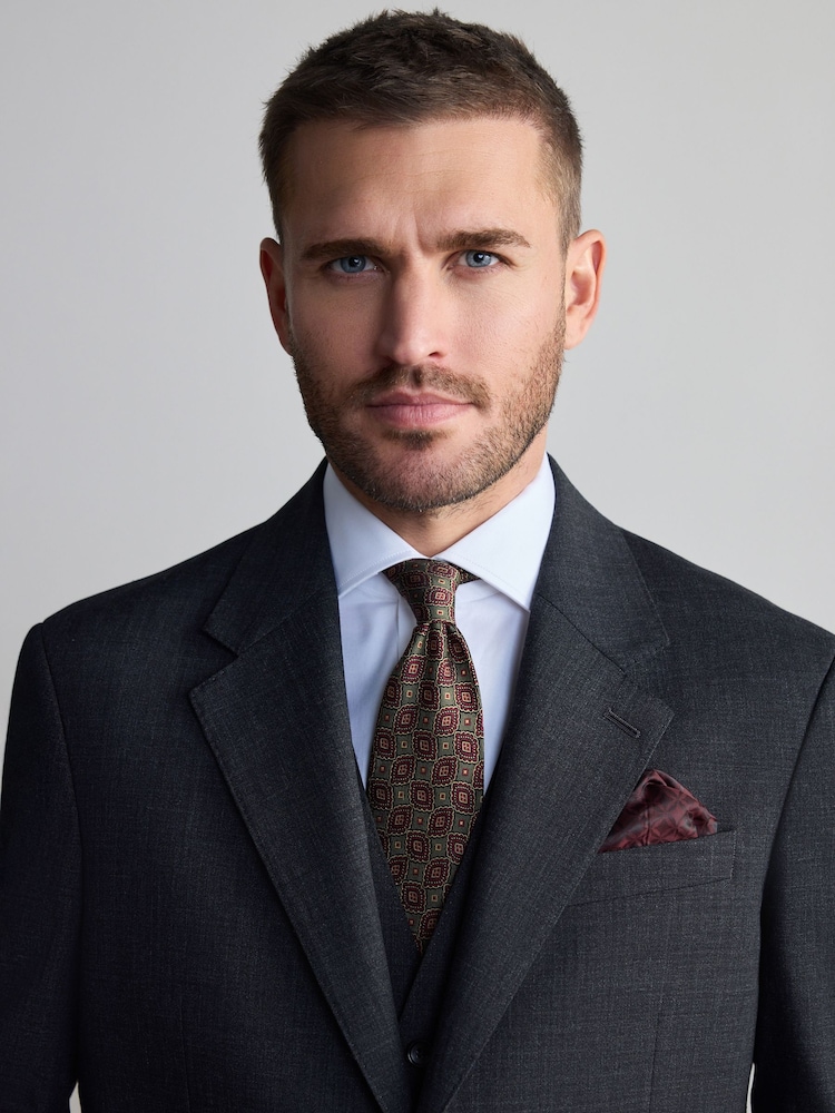 Gris de charbon de bois - Veste en Signature Coupe classique Nova Fides - Image 4 of 10