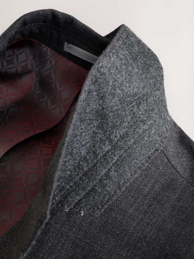 Gris de charbon de bois - Veste en Signature Coupe classique Nova Fides - Image 8 of 10