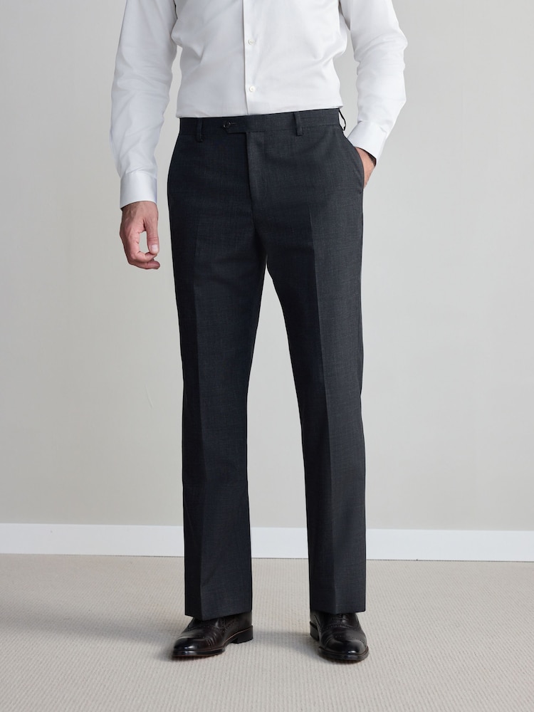 Gris de charbon de bois - Pantalon coupe classique Signature Nova Fides en laine - Image 1 of 1