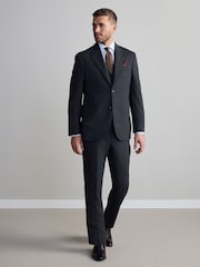 Charcoal Grey Regular Fit Signature Nova Fides Wool Trousers - Image 2 of 5