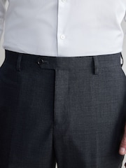 Charcoal Grey Regular Fit Signature Nova Fides Wool Trousers - Image 5 of 5