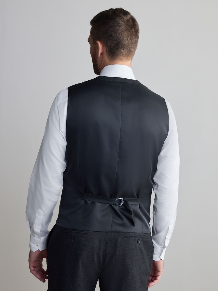 Gris de charbon de bois - Gilet en laine Signature Nova Fides - Image 3 of 4