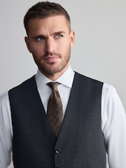 Charcoal Grey Signature Nova Fides Wool Waistcoat - Image 4 of 4