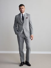 Grey Regular Fit Signature Nova Fides Wool Trousers - Image 2 of 4