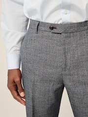 Bleu - Pantalon de costume texturé à bordures Coupe classique - Image 7 de 9