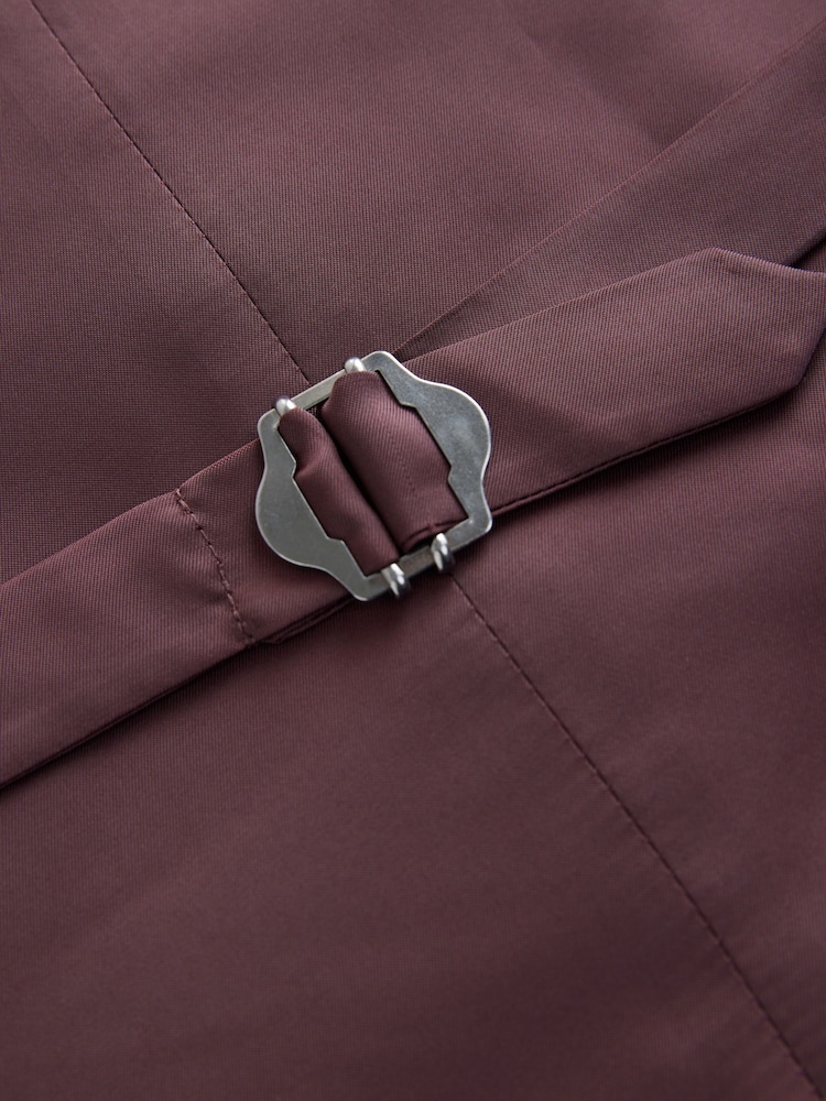 Blue Regular Fit Trimmed Textured Suit Waistcoat - Image 7 of 8