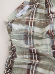 Green Short Sleeved Asymmetrical Mesh Top - Image 11 of 11